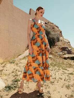 Cleobella Jolene Dress in Riviera - XL maxi dress